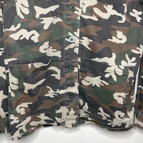 Sanctuary Tan Camo 4 Pocket Military Utility Cotton Blend Jacket Size Medium - Picture 3 of 15